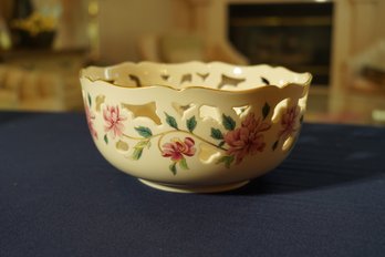 Barrington Collection Pink Flower Lenox Bowl