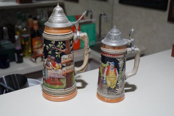 Lot Of 2 Beer Stein Made In West-germany