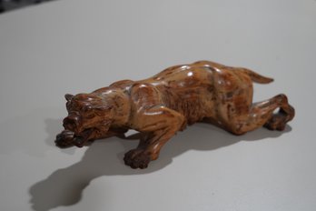 Carved Burl Wood Animal Figurine