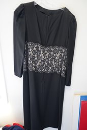 Vintage Raul Blanco Gala Women Black Dress