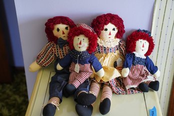 Lot Of Vintage Raggedy Anne Dolls