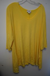 Women Jon Den Yellow Shirt Size Xl