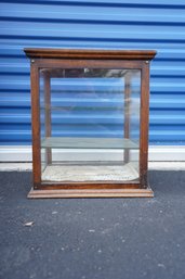 General Store -Antique Wood And Glass Small Display Case