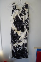Black And White Women Summer Dress, Size 8
