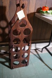 Vintage Wood Wine Rack
