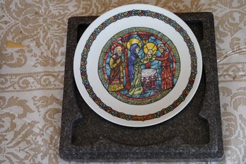 Neol Vitrail 'la Purification' Porcelain Plate By Limoges France