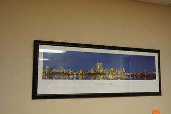 NYC Skyline Including Twin Tower Print, 42x15.5 Inches
