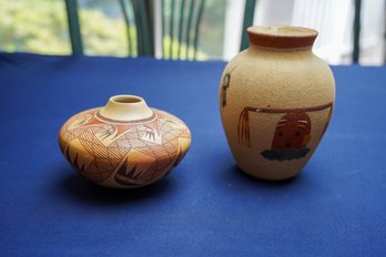 Lot Of 2 Native American Style Bowls