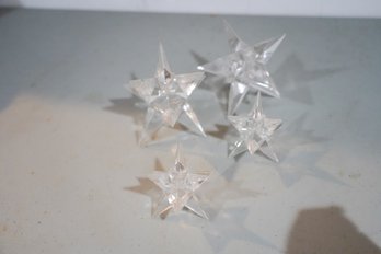 Rosenthal Crystal Star Candlesticks - Set Of 4