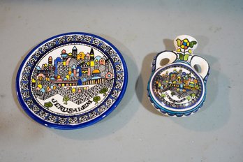 Lot Of 2 Holy Land Market Jerusalem City Decorations