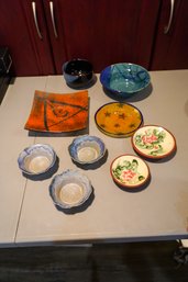 Lot Of 9 Assorted Bowls/plates