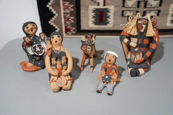 Lot Of Assorted American Indian Pottery Storyteller