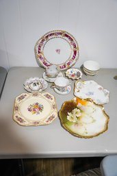 Lot Of Assorted Elegant Design Plates And Cups