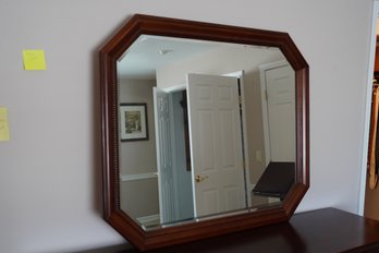 Octagon Wood Mirror