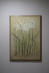 Decorative Print Of White Flower,  20.5x30 Inches