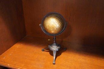 Brass Turning Relief Earth Globe