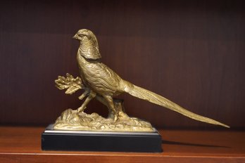 Brass Metal Bird Sculpture