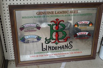 Lindemans Farm Brewery Belgium Mirror Sign,  29.5x22 Inches