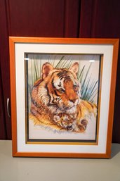 3D Art Of A Tiger Signed And Dated '02