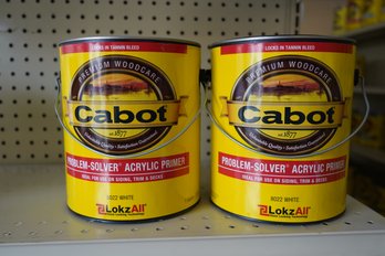 New Sealed Cabot Problem- Solver Acrylic Primer White (2)