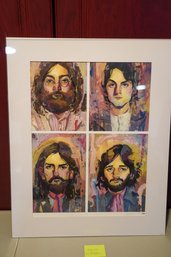 The Beatles Abstract Print Signed & Numbered #486 Out Of 500