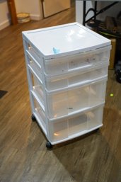 Plastic 4 Drawers Cabinet On Wheels