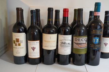 Lot Of 12 Bottles Of Red Wine, W5