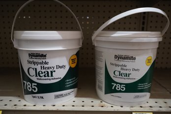 Lot Of 2 New Sealed Dynamite Strippable Heavy Duty Clear Wall-covering Adhesive (1 Gallon)