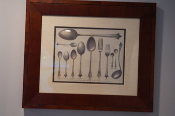 Albany Pattern Silverware Reproduction Print, 26x22 Inches