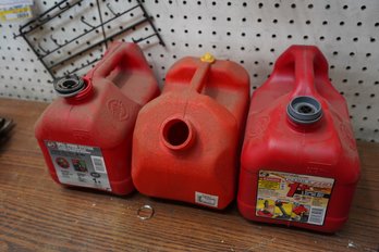 Lot Of 3 1 Gallon Gas Cans (as Is)