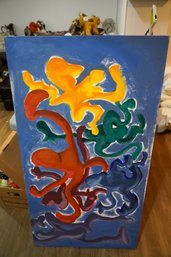 Color Abstract Octopus Painting On Canvas