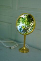 Plug In Gold Color Metal Make Up Mirror
