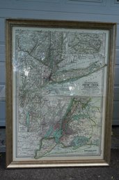 Amazing Oversize The Century Atlas New York Southern Part Map, 44x60 Inches