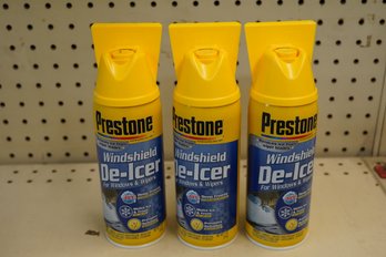 Lot Of 3 Brand New Prestone Windshield De-icer For Windows & Wipers Bottles