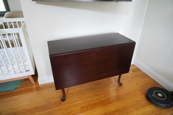 Antique Wood Folding Dining Room Console Table