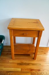 All Wood Pull Out Draw Night Table