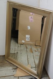 Modern Design Wood Frame Mirror (great Condition) 30.5x33 Inches