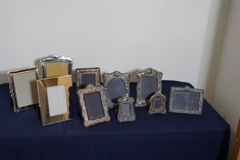 Lot Of Assorted Metal And Silverplate- Picture Frames