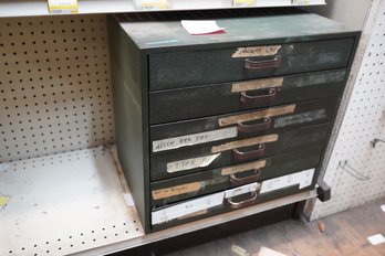 Vintage Metal 6 Drawers Organizer Cabinet