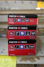 Lot Of 3 Brand New Porter Cable Narrow Crown Staples