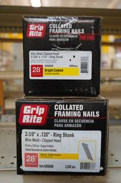 Lot Of 2 Brand New Grip Rite Wire Sled Clipped Head Ring Shank