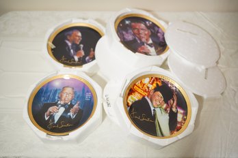 Set Of 4 Frank Sinatra Collector Plates In Styrofoam Packaging