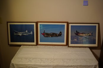 Three Prints Of Military Planes