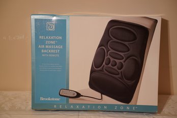 Brookstone Relaxation Zone Air Massage Back Rest - New In Box