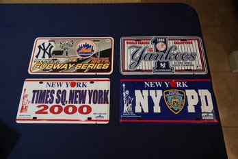 Lot Of 4 NY Decorations Plates