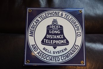 Antique Reproduction American Telephone & Telegraph Co. Sign