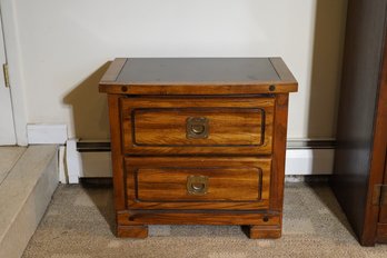 Antique Leo 2 Drawer Nightstand