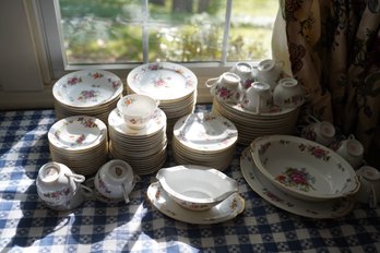 Vintage Sango China In Floral Pattern, Made In Occupied Japan, 99 Pcs.