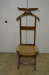 Vintage MCM Wooden Valet Rush Seat