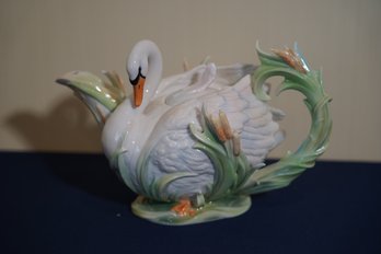 Franz Porcelain Swan Lake Teapot Splendor Signed FZ01550